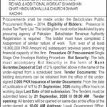 Kachhi Tender 2026 for Solar Lights, Wall & Renovation Works