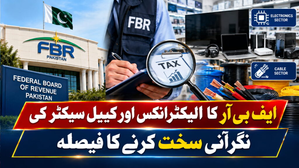 ایف بی آر کا الیکٹرانکس اور کیبل سیکٹر کی نگرانی سخت کرنے کا فیصلہ